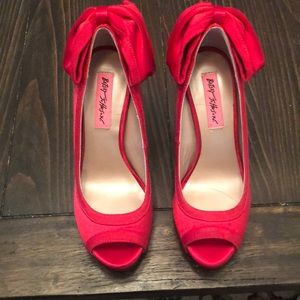 Betsey Johnson red heels